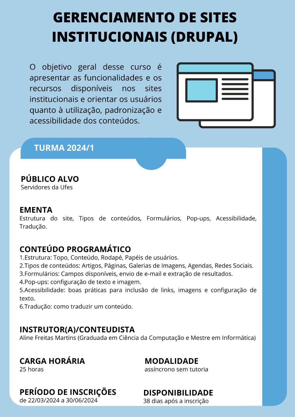 Gerenciamento de Sites Institucionais (Drupal)